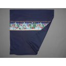 Kissenbezug blau Bordüre mit weinachtlichen Motiven 40x40cm
