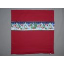 Kissenbezug rot Bordüre mit weihnachtlichen Motiven 40x40cm