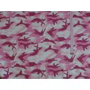 Jeansstoff Camouflage pink rosa weiß gemustert
