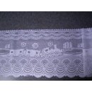 Scheibengardinenstoff mit Lockomotive weiß 30cm hoch