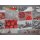 Tischläufer rot grau mit Schnee, Weihnachtsmotiven 40x156cm