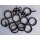 Ringe flach schwarz 20mm Gardinenstangen 10 Stück
