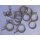 Ringe flach edelstahloptik 20mm Gardinenstangen 10 Stück