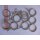 Ringe flach edelstahloptik 20mm Gardinenstangen 10 Stück