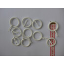 Ringe weiß 20mm Gardinenstangen 10 Stück
