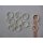 Ringe weiß 20mm Gardinenstangen 10 Stück