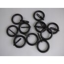 Ringe schwarz 20mm 28x38mm Gardinenstangen