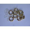 Ringe messing mit Faltenleghaken12mm Stilgarnitur 10 Stück