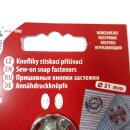 Druckknöpfe metall 21mm silberfarben