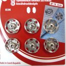 Druckknöpfe metall 16mm silberfarben