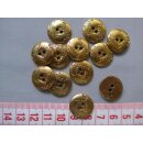 Knopf Ornament 12 Stück goldfarbenfarben 18mm