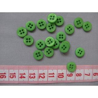 Knopf grün changierend 10mm 20 Stück