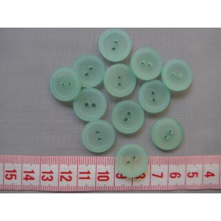 Knopf mint glitter mit Rand 18mm 12 Stück