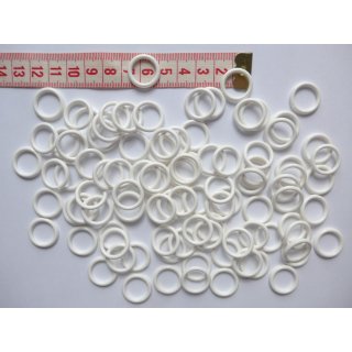 Ring weiß Plastik 13 x 18mm 100 Stück