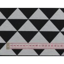Dekostoff in schwarz weiß mit Dreiecke140cm breit