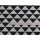 Dekostoff in schwarz weiß mit Dreiecke140cm breit
