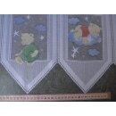Scheibengardinenstoff mit Wolken und Bärchen 29cm hoch