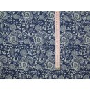 Kurzstück 125x140cm Jeansstoff Paisley blau...