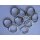 Ring verchromt mit Faltenleghaken 28mm Gardinenstangen