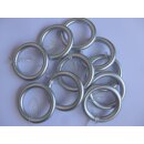 Ring chrom matt mit Faltenleghaken für 28mm Gardinenstangen