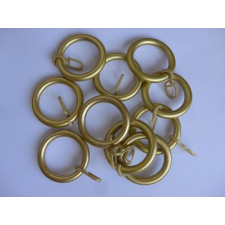 Ring goldfarben matt mit Faltenleghaken für 28mm Gardinenstangen