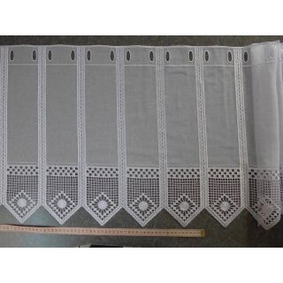 Scheibengardinenstoff Batist weiß mit Muster 47cm hoch