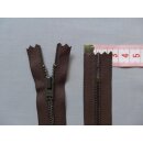 Reißverschluss dunkelbraun 10 Stück 12cm YKK METALL anthrazit