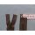 Reißverschluss braun 5 Stück 12cm YKK METALL altmessing