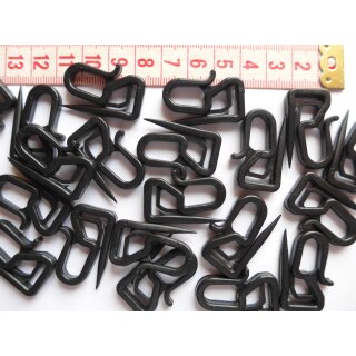 20x S-Haken Schwarz  Fr Sonnensegel & Markisen