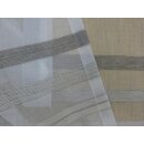 Miniflächen-Set natur braun Effektgarn gestreift Scheibengardine