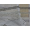 Miniflächen-Set natur braun Effektgarn gestreift Scheibengardine