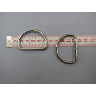 D-Ringe 40mm Stahl silberfarben vernickelt