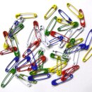 50 Sicherheitsnadeln 19 + 22mm bunt