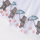 Scheibengardine mit Teddybär Regenschirm und Blumen...