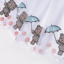 Scheibengardine mit Teddybär Regenschirm und Blumen...