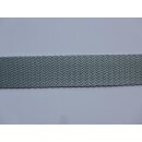 Gurtband silbergrau 25mm ca.1mm