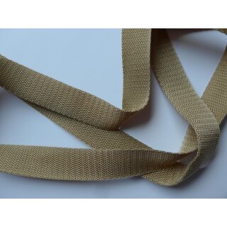 Gurtband milchkaffee 25mm ca.1mm