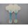 Plüsch Applikation hellbraun Wolke zum Basteln