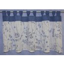 Schlaufenpanneaux Blüten blau und Ranken...