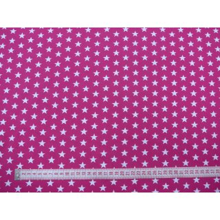 Baumwolljersey pink mit Sterne