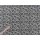 Reststück Jerseystoff grau meliert mit Muster in schwarz 50x150cm