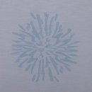 Schiebevorhangstoff Padua weiß türkis Blume 60cm breit