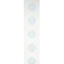 Schiebevorhangstoff Padua weiß türkis Blume 60cm breit