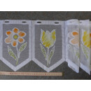 Kurzstück 200cm Scheibengardinenstoff Blumen gelb...