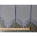 Scheibengardinenstoff karo blau bestickt Voile 60cm hoch