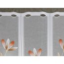Scheibengardinenstoff terra beige Blüten Blumen 44cm hoch