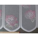 Scheibengardinenstoff Rosen rosa altrosa bedruckt 44cm hoch
