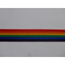 Gurtband Regenbogen 30mm ca.1,5mm Meterware