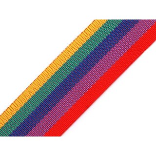 Gurtband Regenbogen 50mm ca.1,1mm