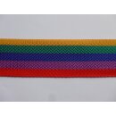Gurtband Multicolor Regenbogen 50mm ca.1,1mm